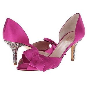 Kate Spade Pink Glitter Heel Shoes